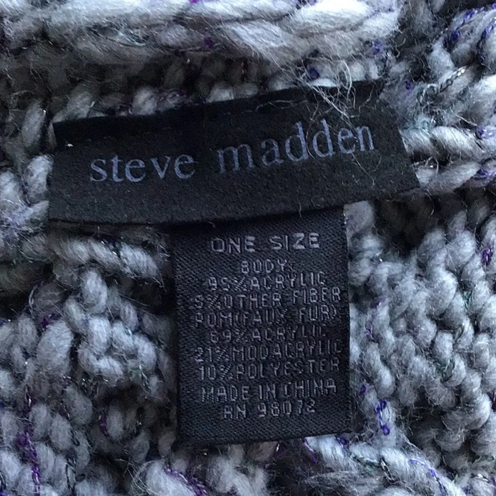 STEVE MADDEN CHUNKY KNIT BEANIE HAT